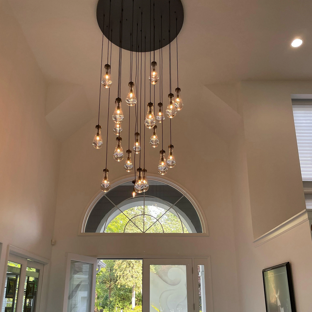 Elara Round Hand-Blown Glass Chandelier