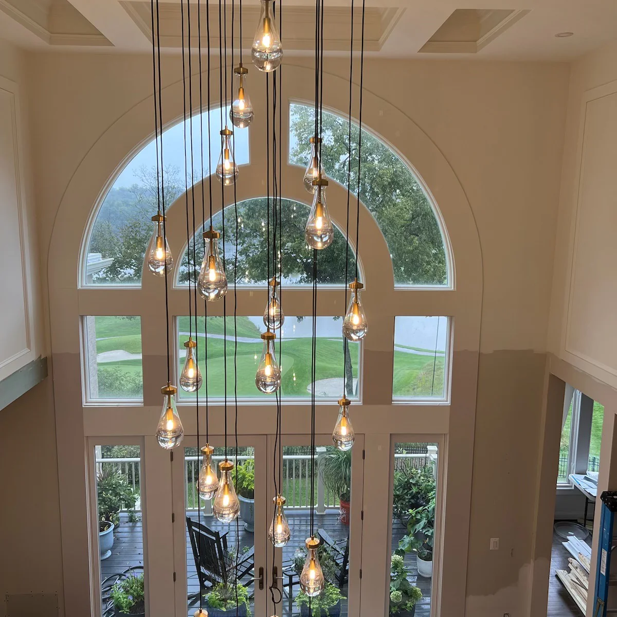 Elara Round Hand-Blown Glass Chandelier