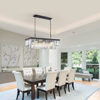 Odessa Two-Tier Glass Linear Chandelier