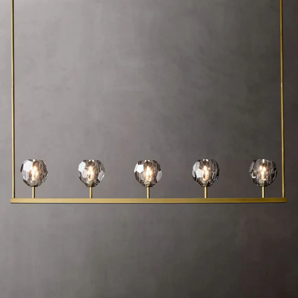 Lumera 48″ Smoke Crystal Linear Chandelier