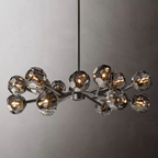 Lumera 36″ Clear & Smoke Crystal Round Chandelier