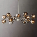 Lumera 36″ Clear & Smoke Crystal Round Chandelier