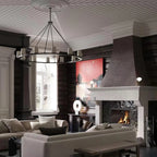 Cirella 48″ White Fabric Round Chandelier