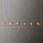Lumera 60″ Smoke Crystal Linear Chandelier