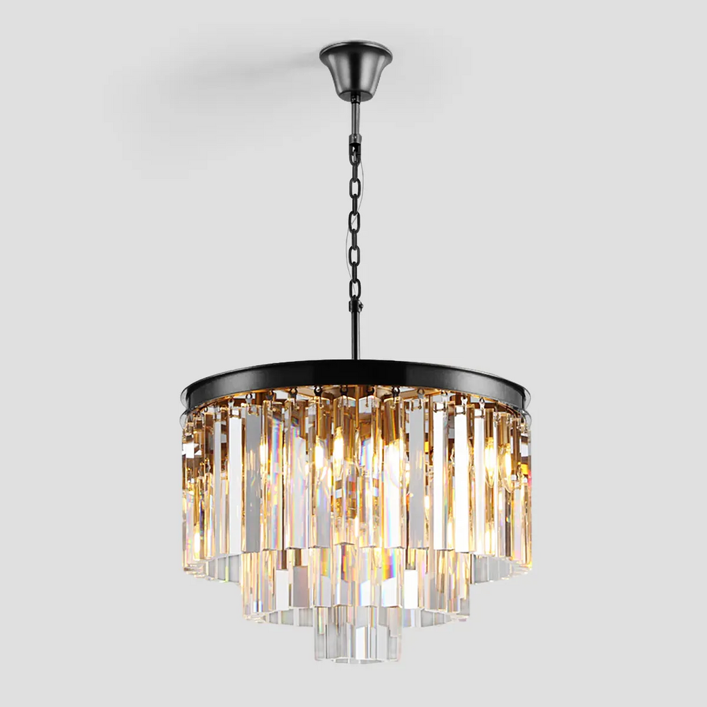 Odessa Multi-Tier K9 Crystal Round Chandelier