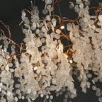 Avelina 59″ Clear Glass Leaf Branch Chandelier