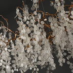Avelina 59″ Clear Glass Leaf Branch Chandelier