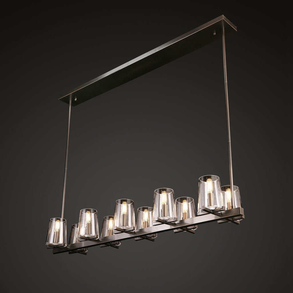 Cirella 49″/60″ Clear Glass Linear Chandelier