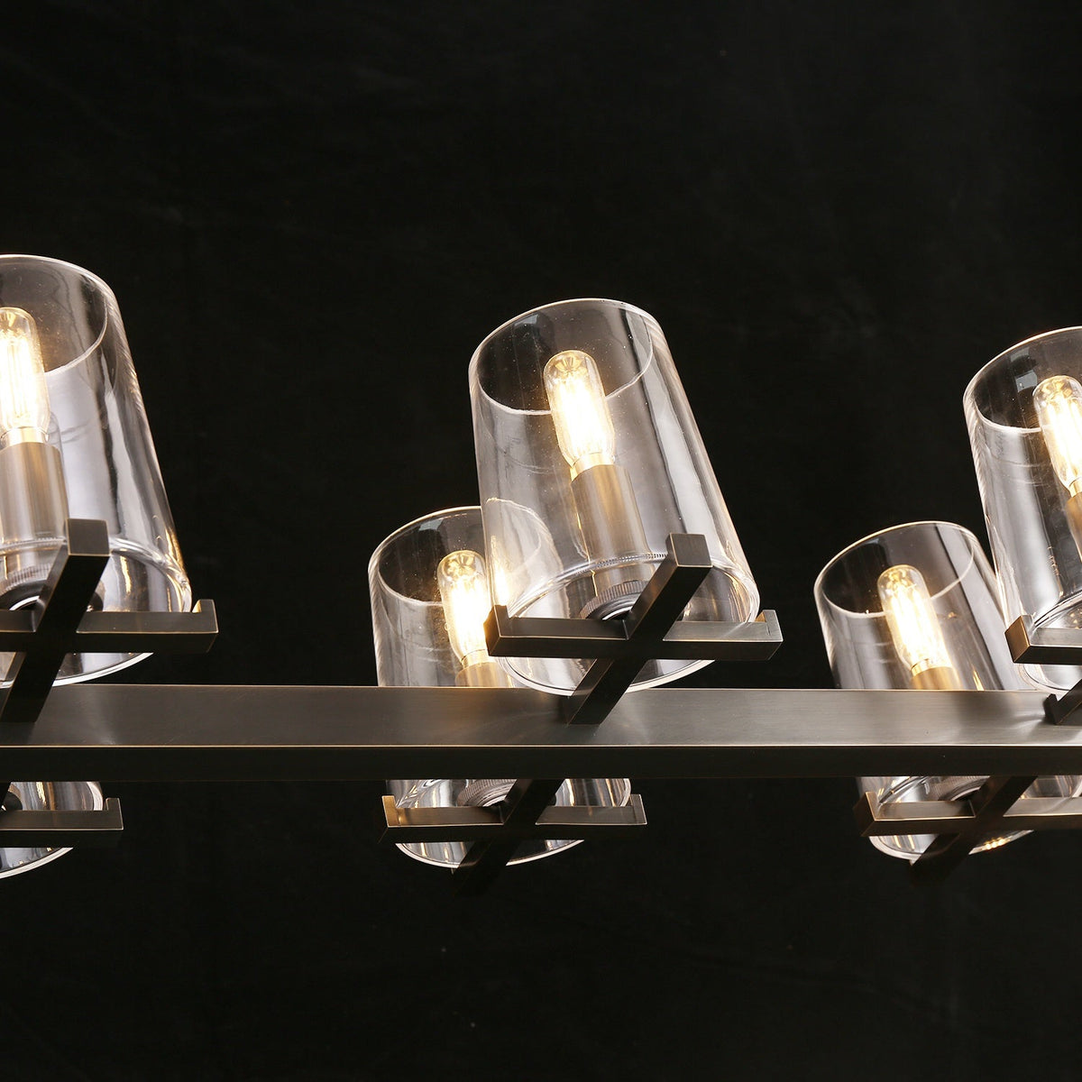 Cirella 49″/60″ Clear Glass Linear Chandelier