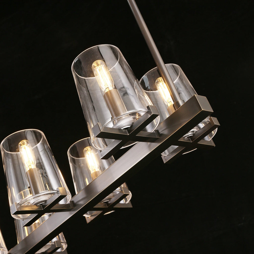 Cirella 49″/60″ Clear Glass Linear Chandelier