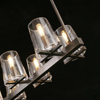 Cirella 49″/60″ Clear Glass Linear Chandelier