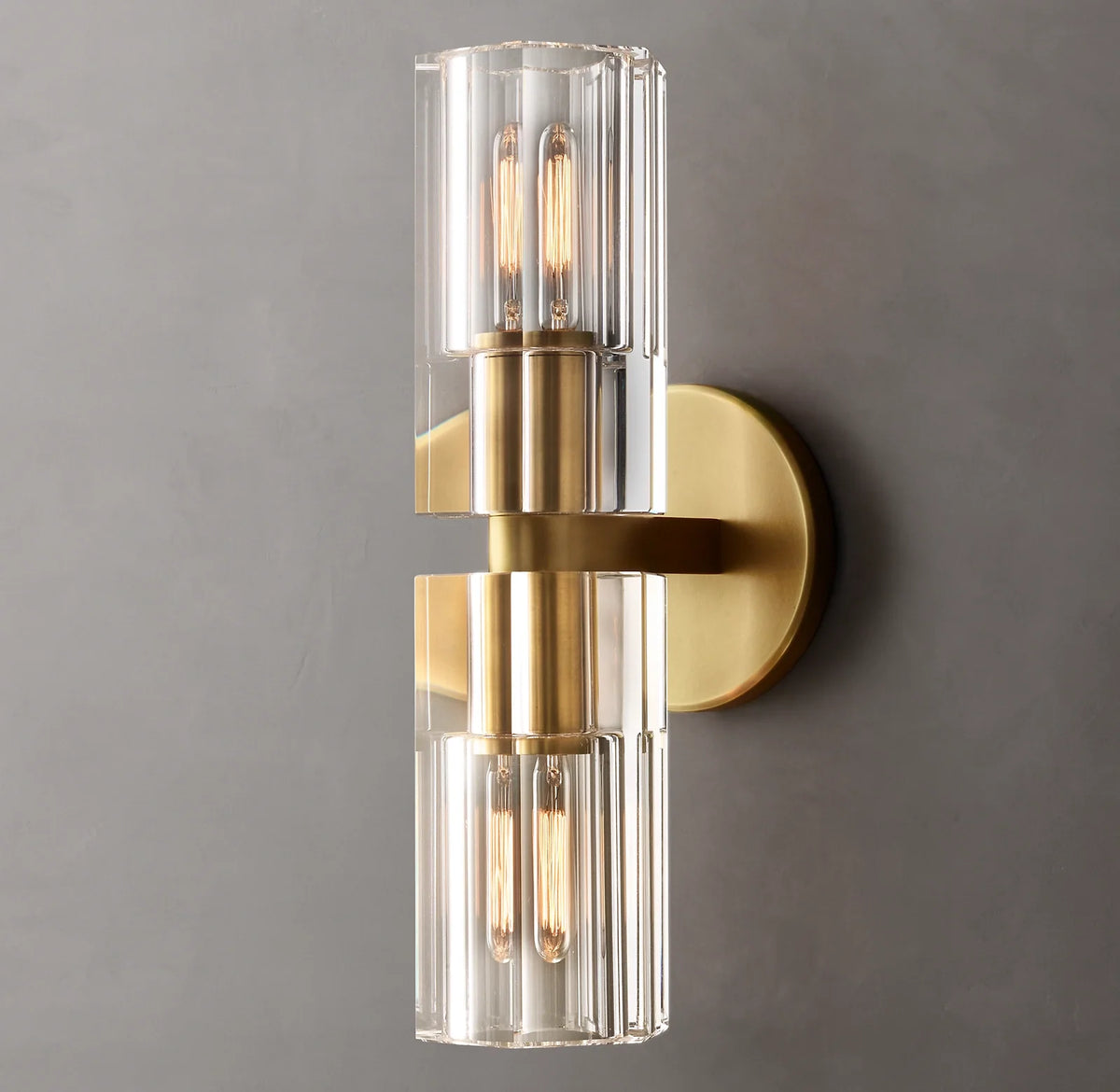 Aurelia 13″ Double Head Brass Wall Sconce