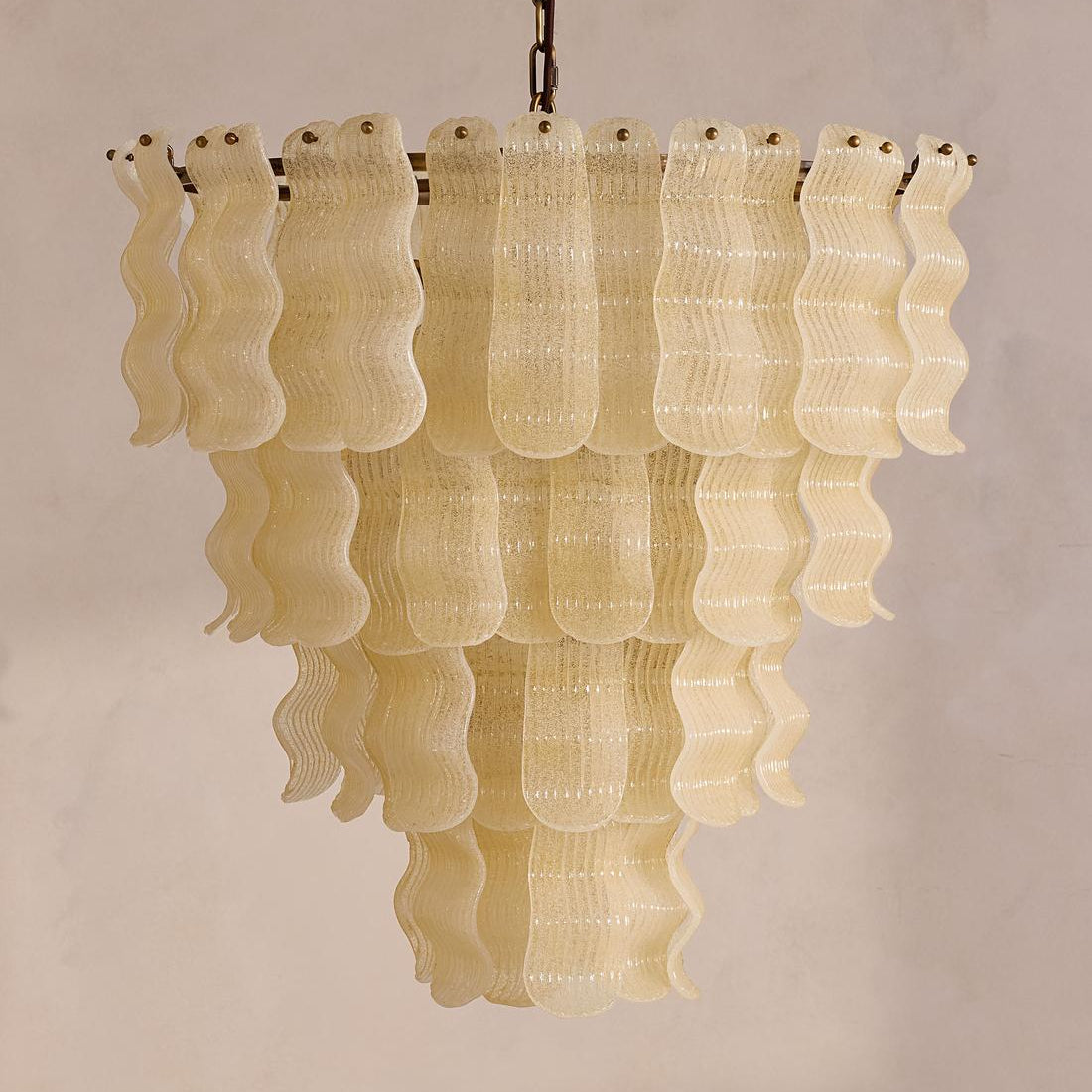 Solenne Four-Tier Reeded Glass Chandelier