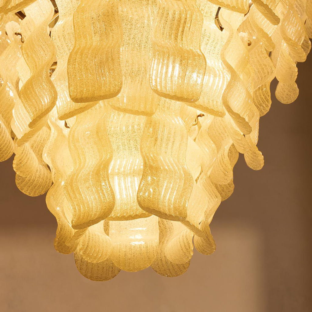 Solenne Four-Tier Reeded Glass Chandelier