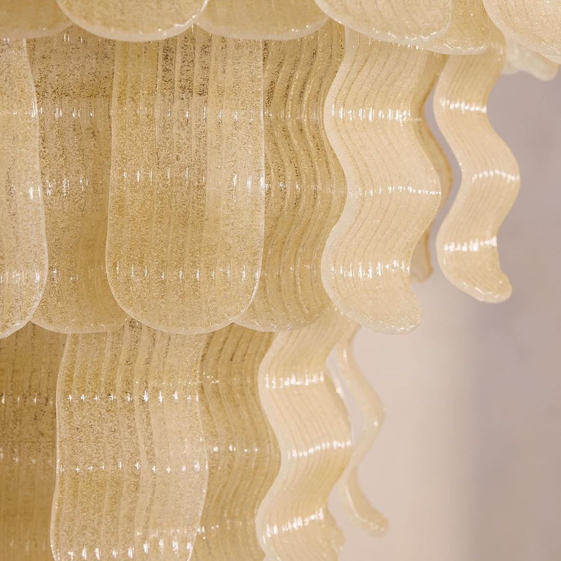 Solenne Four-Tier Reeded Glass Chandelier