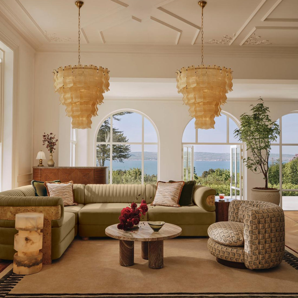 Solenne Four-Tier Reeded Glass Chandelier