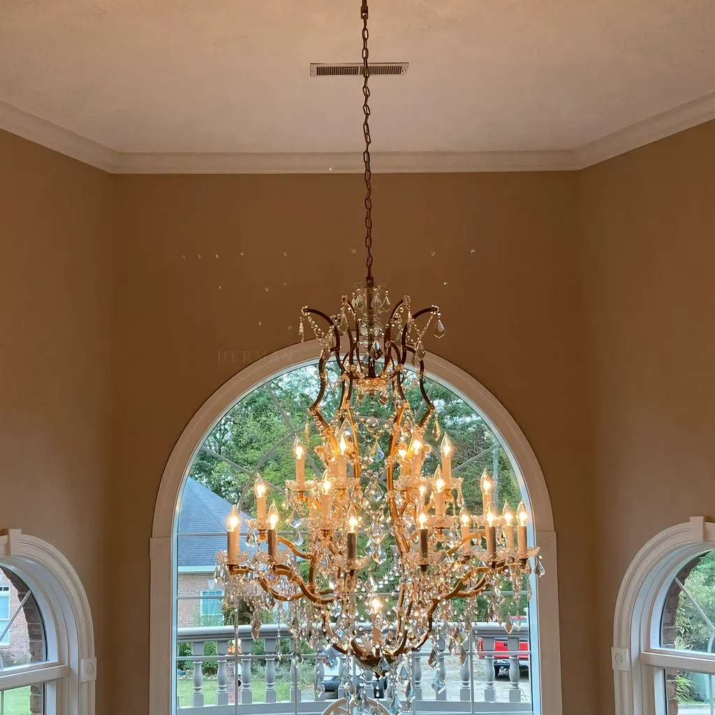 Rovienne 28″/33″ Classic K9 Crystal Chandelier