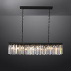 Odessa Black Glass Linear Chandelier