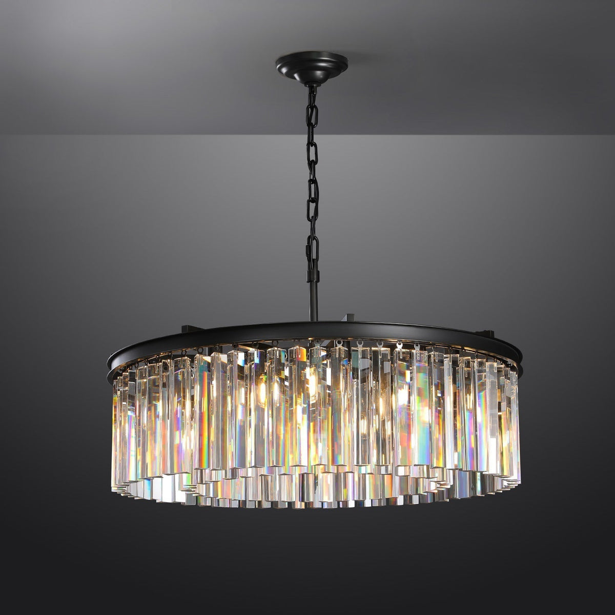 Odessa Glass Round Chandelier