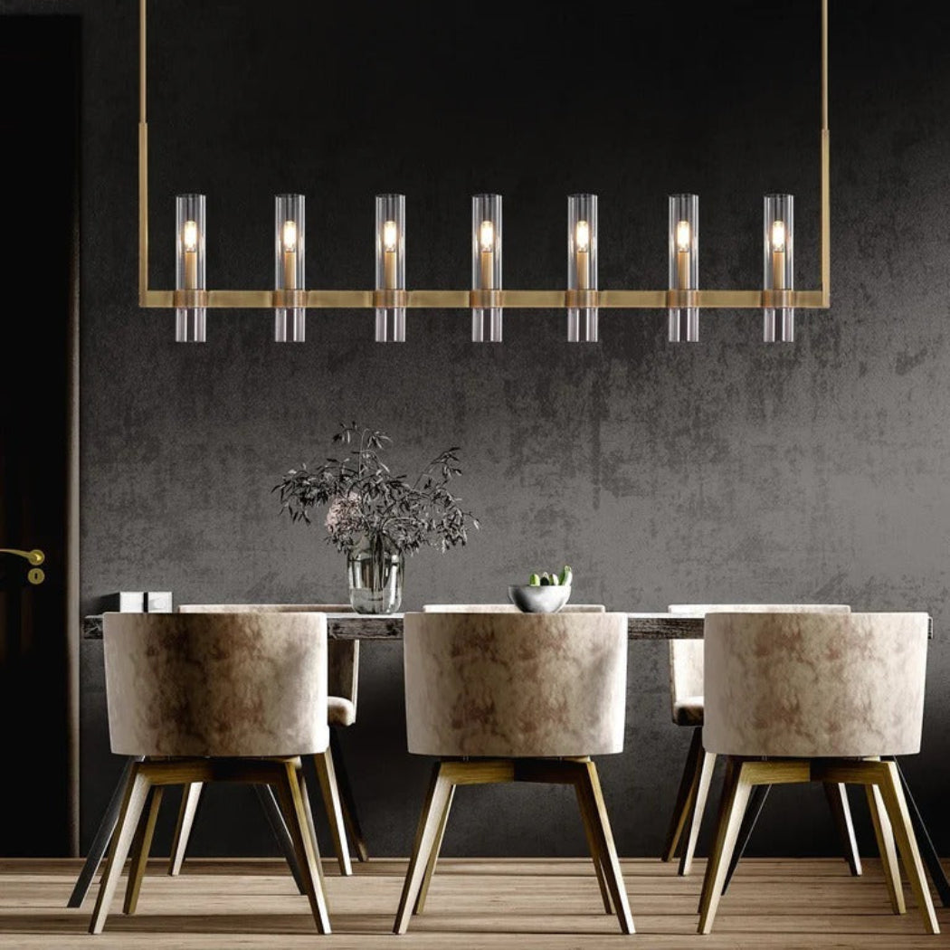 Rovella 59″ Linear Glass Chandelier