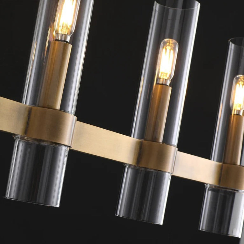 Rovella 59″ Linear Glass Chandelier