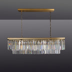 Odessa Two-Tier Glass Linear Chandelier