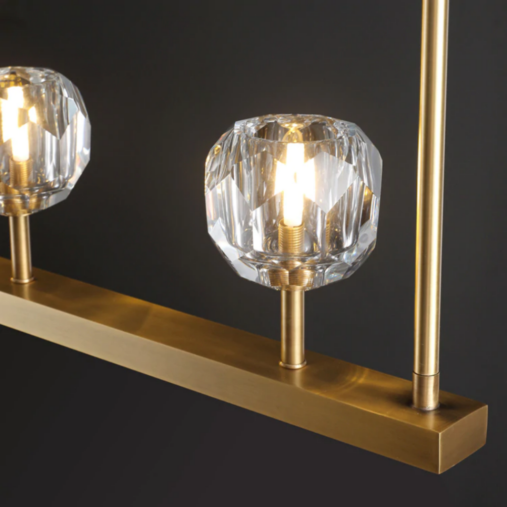Lumera 48″ Clear Crystal Linear Chandelier
