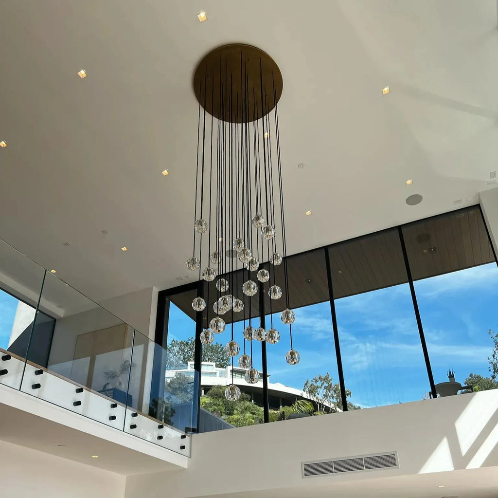 Lumera 30″ Clear Crystal Cluster Chandelier