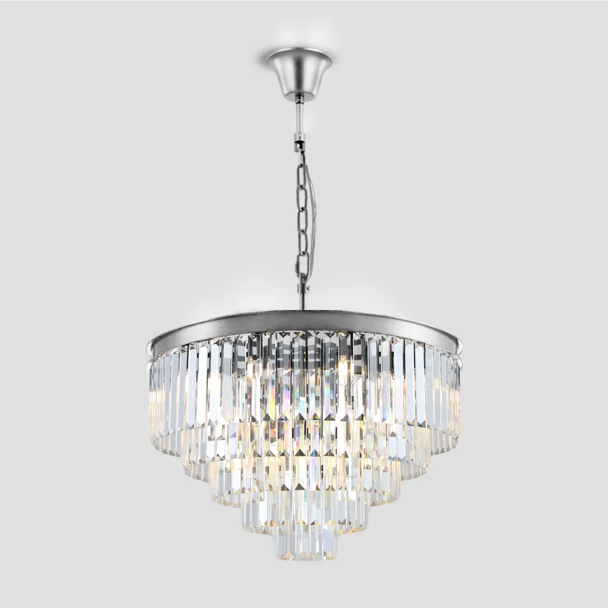 Odessa Multi-Tier K9 Crystal Round Chandelier
