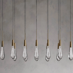 Avelisse Glass Raindrop Linear Chandelier 37" / 50" / 70" / 87" / 120"