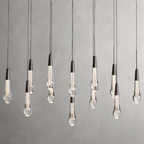 Avelisse Glass Raindrop Linear Chandelier 37" / 50" / 70" / 87" / 120"