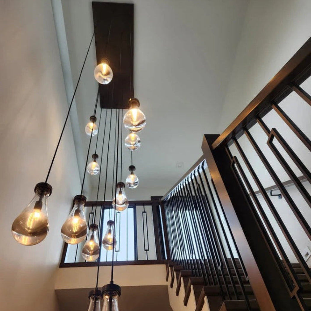 Elara 72″ Linear Hand-Blown Glass Chandelier