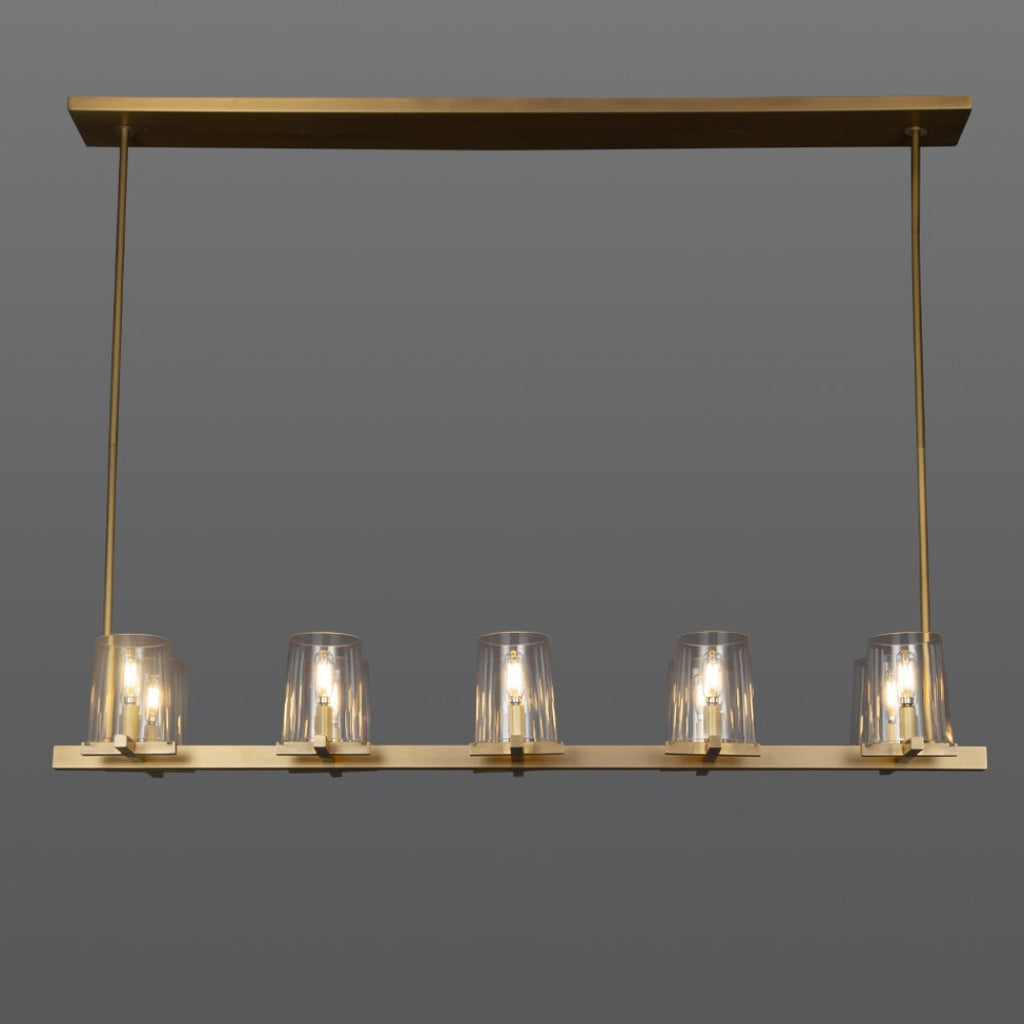 Cirella 49″/60″ Clear Glass Linear Chandelier