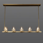 Cirella 49″/60″ Clear Glass Linear Chandelier