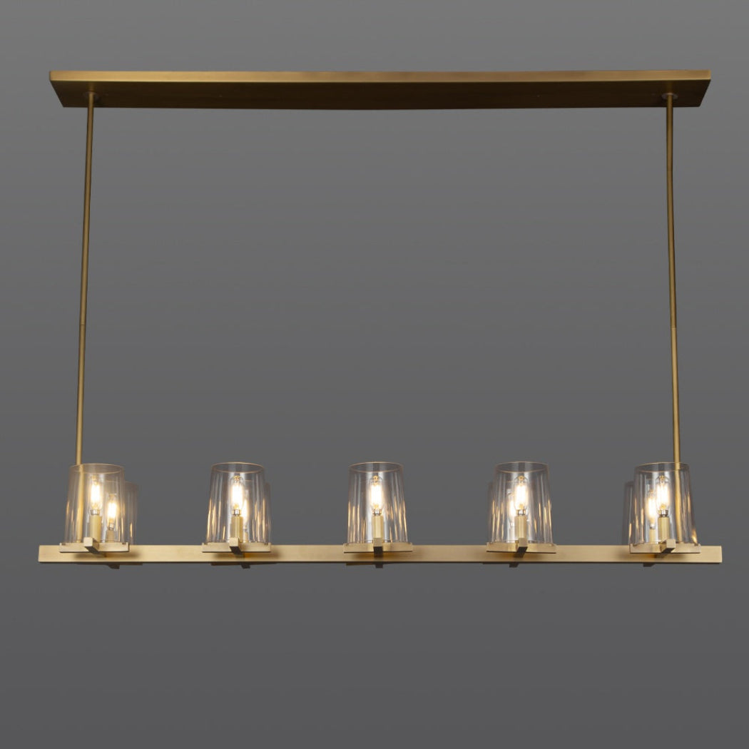 Cirella 49″/60″ Clear Glass Linear Chandelier