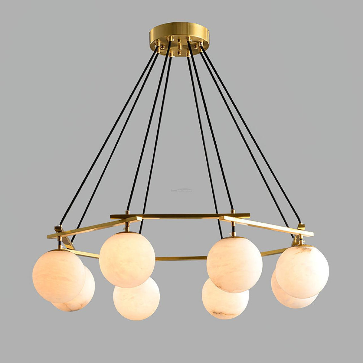 Aurevia 21.6″/29.5″/34.6″ Alabaster Globe Chandelier