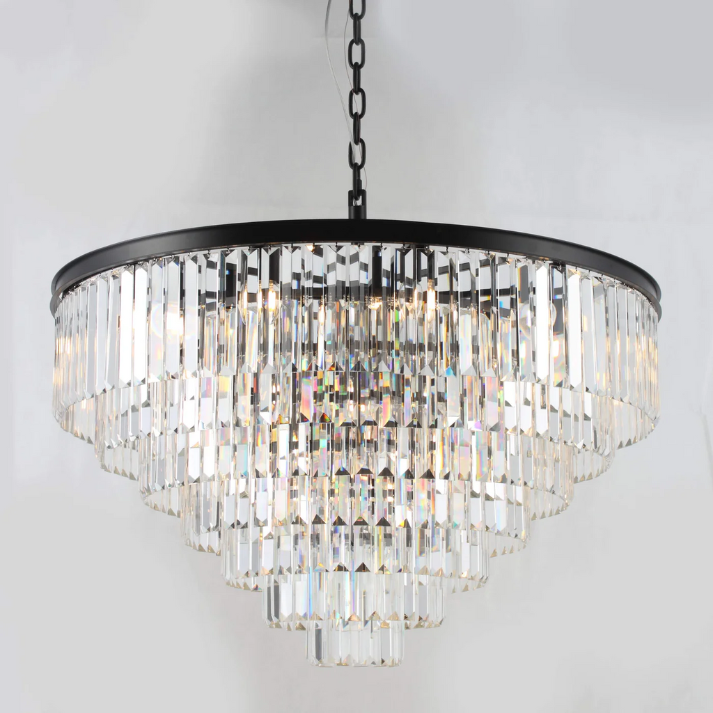 Odessa Multi-Tier K9 Crystal Round Chandelier