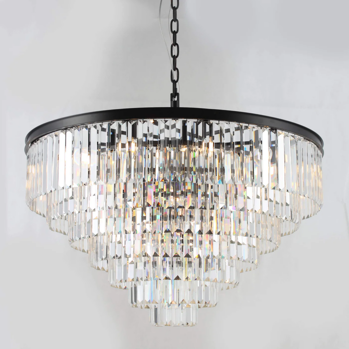Odessa Multi-Tier K9 Crystal Round Chandelier