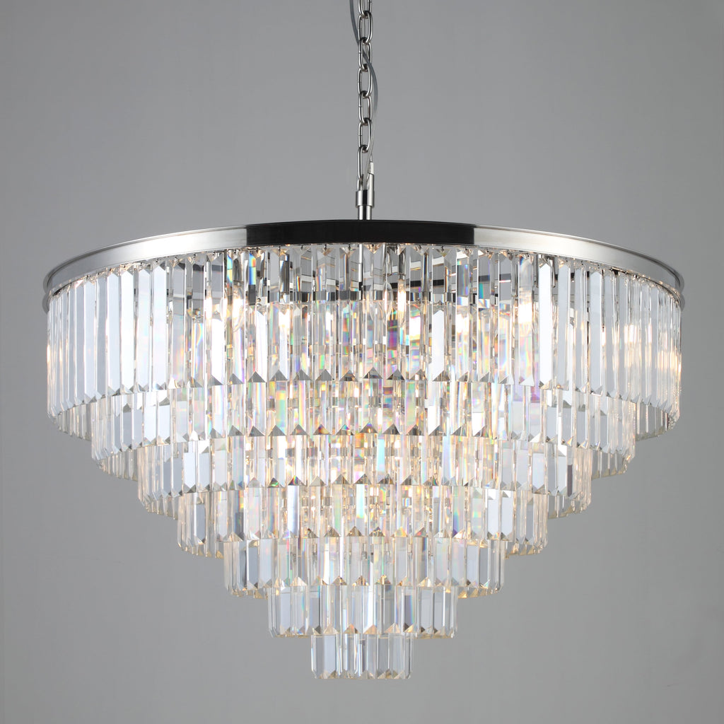 Odessa Multi-Tier K9 Crystal Round Chandelier