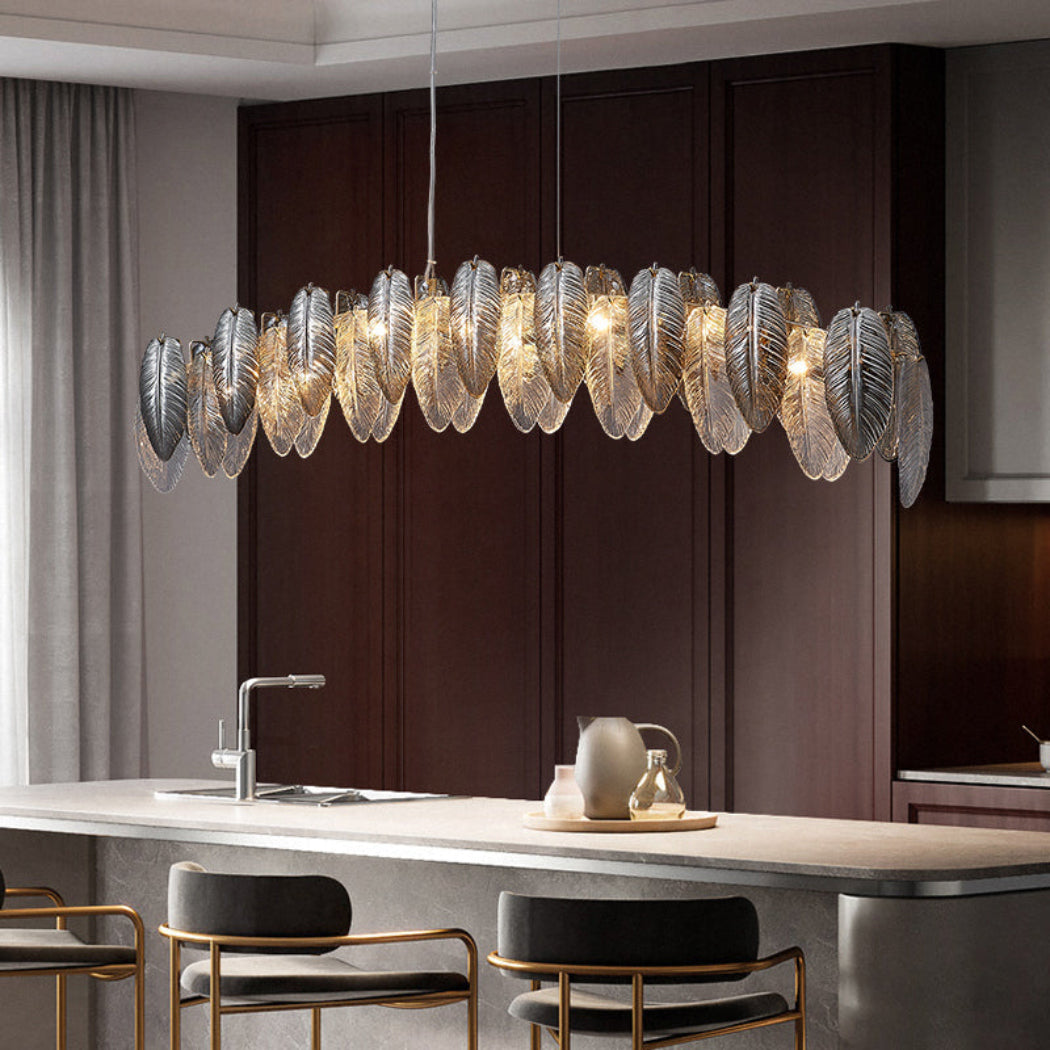 Elara 35″/47″ Art Glass Linear Chandelier