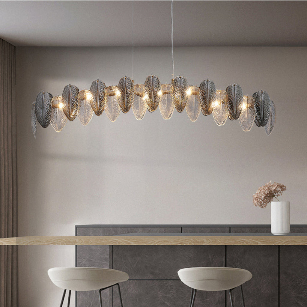 Elara 35″/47″ Art Glass Linear Chandelier