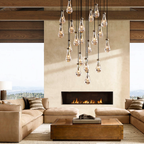 Elara Round Hand-Blown Glass Chandelier
