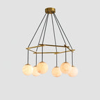 Aurevia 21.6″/29.5″/34.6″ Alabaster Globe Chandelier