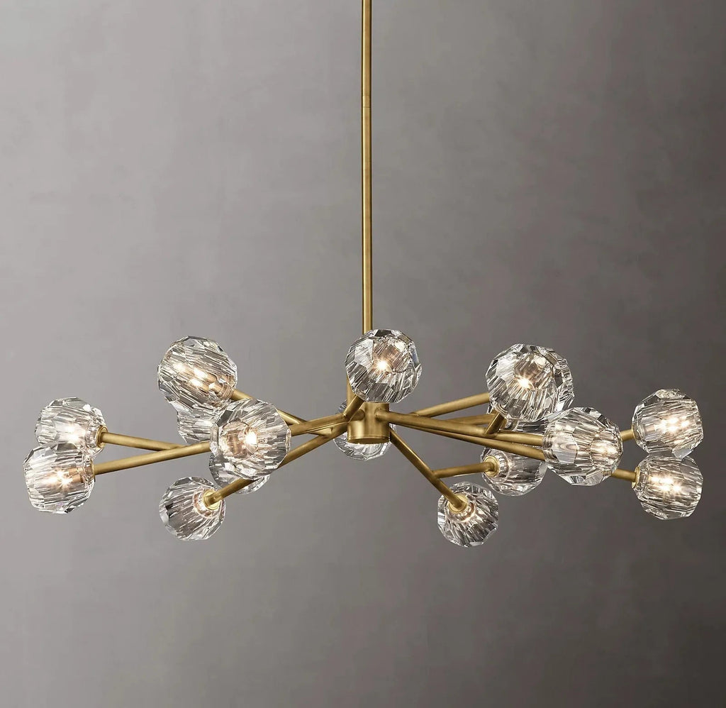 Lumera 48″ Clear & Smoke Crystal Round Chandelier