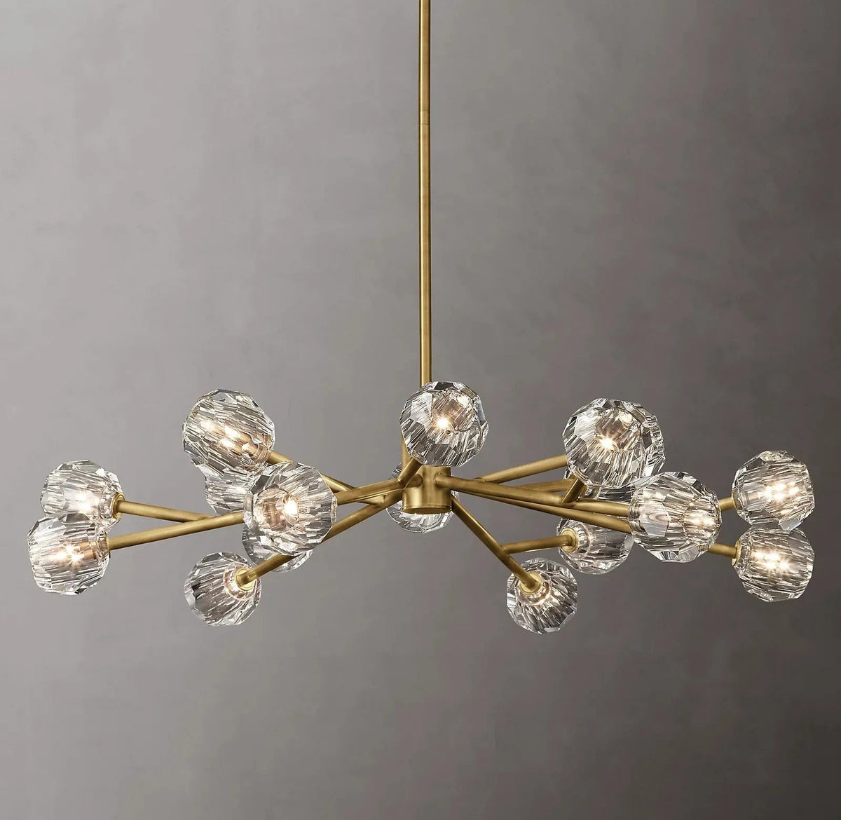 Lumera 48″ Clear & Smoke Crystal Round Chandelier