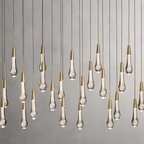 Avelisse Glass Raindrop Linear Chandelier 37" / 50" / 70" / 87" / 120"
