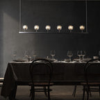 Lumera 60″ Smoke Crystal Linear Chandelier