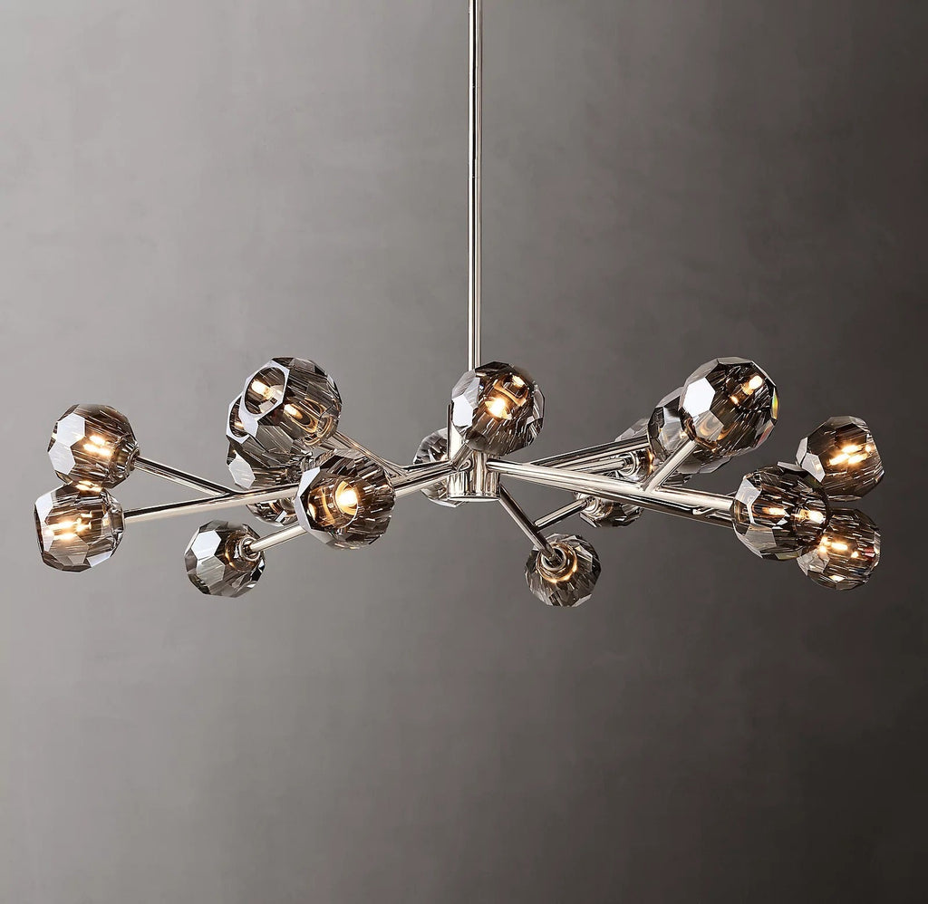 Lumera 48″ Clear & Smoke Crystal Round Chandelier