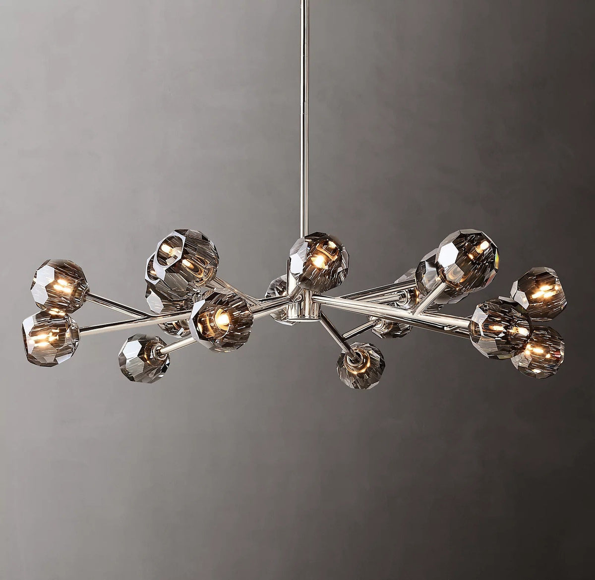 Lumera 48″ Clear & Smoke Crystal Round Chandelier