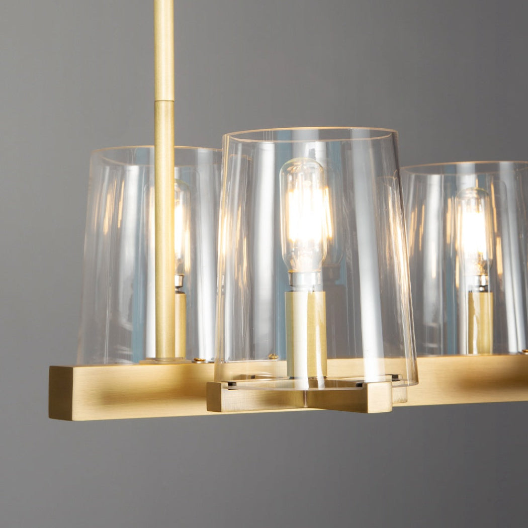 Cirella 49″/60″ Clear Glass Linear Chandelier